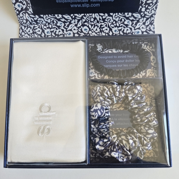New Slip Sloane 100% Silk Queen Pillowcase/Scrunchies Limited Edition Gift Set - Picture 10 of 10